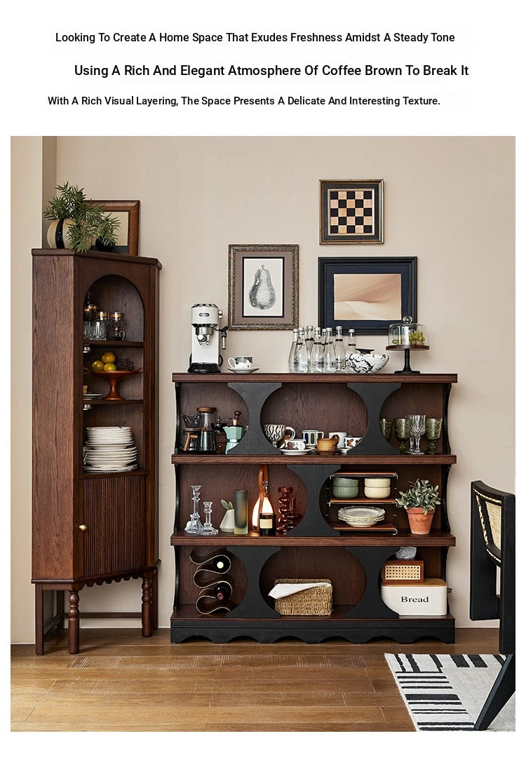 Stylish Red Oak Multi-Layer Board Cabinet - Modern Storage Solution for Home & Office hsxz-2202