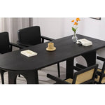 Sleek Black Pine Wood Dining Table for Modern Homes hsyj-2281