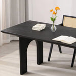 Sleek Black Pine Wood Dining Table for Modern Homes hsyj-2281