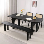 Sleek Black Pine Wood Dining Table for Modern Homes hsyj-2281
