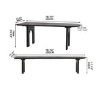 Sleek Black Pine Wood Dining Table for Modern Homes hsyj-2281