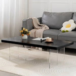 Modern Solid Wood & Acrylic Tea Table for Stylish Living Rooms hsyj-2283