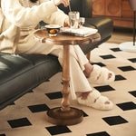 Elegant Ash Wood Tea Table - Stylish Centerpiece for Living Room Decor hsysg-4964