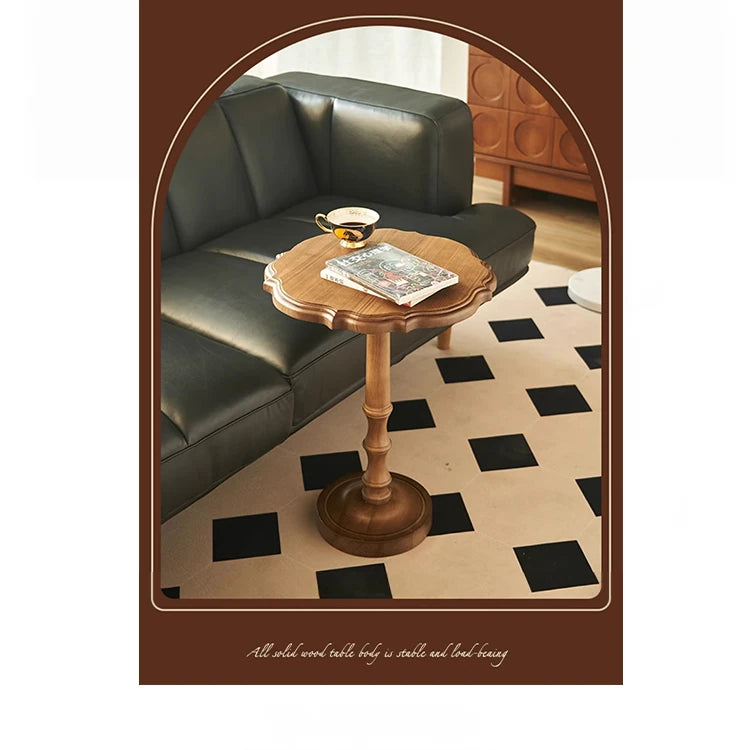 Elegant Ash Wood Tea Table - Stylish Centerpiece for Living Room Decor hsysg-4964