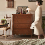 Elegant Ash Wood Multi-Layer Cabinet with 4 Drawers – Timeless Storage Solution for Your Home hsysg-4968