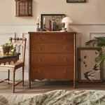 Elegant Ash Wood Multi-Layer Cabinet with 4 Drawers – Timeless Storage Solution for Your Home hsysg-4968
