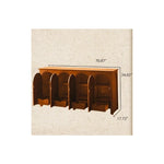 Elegant Ash Wood Multi-Layer Cabinet with Arch Design – Perfect for Modern Home Décor hsysg-4969