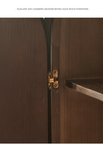 Elegant Ash Wood Multi-Layer Cabinet with Arch Design – Perfect for Modern Home Décor hsysg-4969