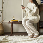 Elegant Ash Wood and Synthetic Leather Stool – Stylish Woven Design for Modern Interiors hsysg-4970