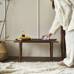 Elegant Ash Wood and Synthetic Leather Stool – Stylish Woven Design for Modern Interiors hsysg-4970