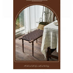 Elegant Ash Wood and Synthetic Leather Stool – Stylish Woven Design for Modern Interiors hsysg-4970