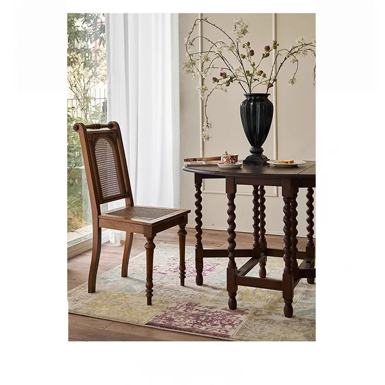 Elegant Ash Wood Chair with Rattan Weaving - Timeless Design for Any Space hsysg-4974
