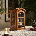 Elegant Ash Wood Glass Display Cabinet for Chic Home Decor - Perfect for Kitchen or Living Room hsysg-4975