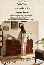 Stylish Ash Wood Multi-Layer Board Cabinet with Geometric Design – Elegant Storage Solution for Modern Homes hsysg-4976
