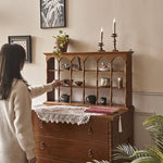 Elegant Ash Wood Storage Rack – Stylish Display Shelves for Kitchen or Living Room Décor hsysg-4977