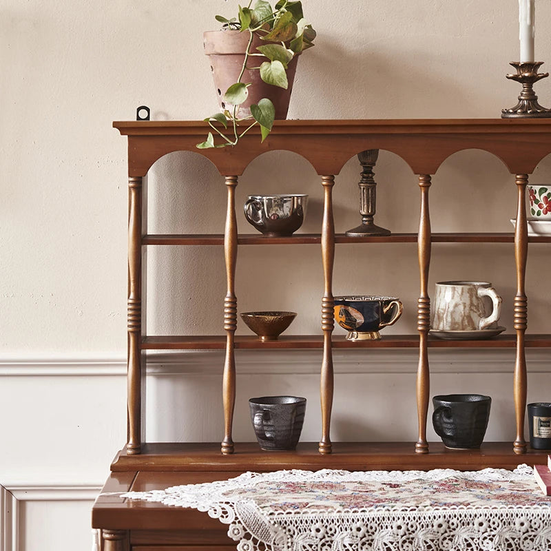 Elegant Ash Wood Storage Rack – Stylish Display Shelves for Kitchen or Living Room Décor hsysg-4977