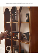Elegant Ash Wood Storage Rack – Stylish Display Shelves for Kitchen or Living Room Décor hsysg-4977