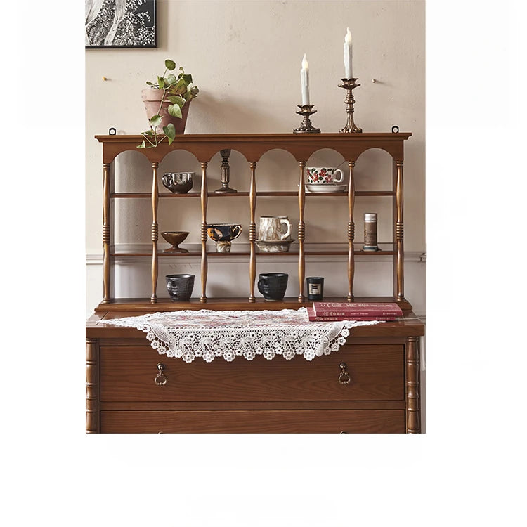 Elegant Ash Wood Storage Rack – Stylish Display Shelves for Kitchen or Living Room Décor hsysg-4977