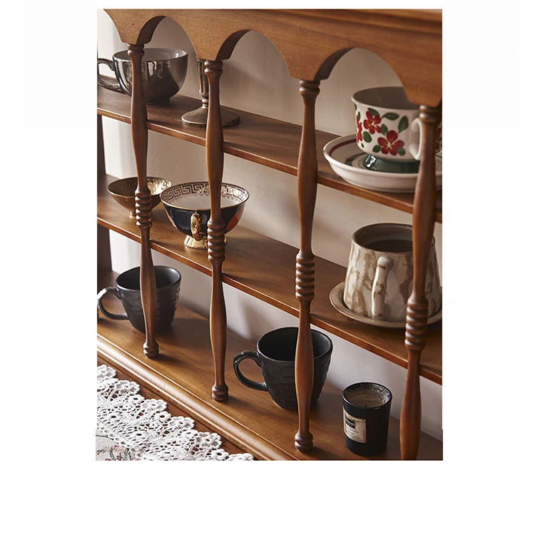 Elegant Ash Wood Storage Rack – Stylish Display Shelves for Kitchen or Living Room Décor hsysg-4977