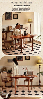 Elegant Ash Wood Dining Table - Classic Design for Cozy Living Spaces hsysg-4978