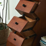 Stylish Ash Wood Multi-Layer Board Cabinet with Unique Zigzag Design - Modern Storage Solution for Any Room hsysg-4979
