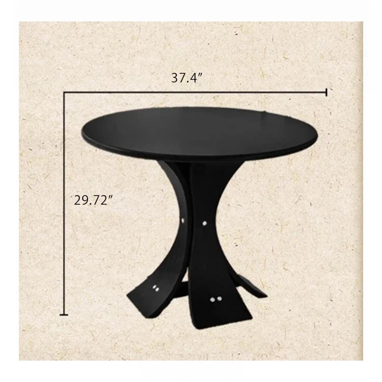 Stylish Round Ash Wood Dining Table with Unique Base Design for Modern Homes hsysg-4981