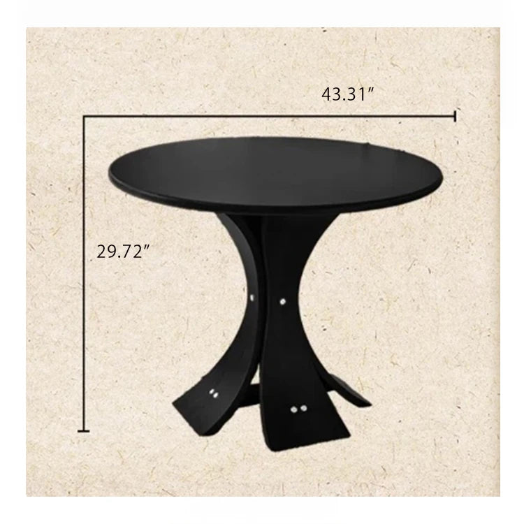 Stylish Round Ash Wood Dining Table with Unique Base Design for Modern Homes hsysg-4981