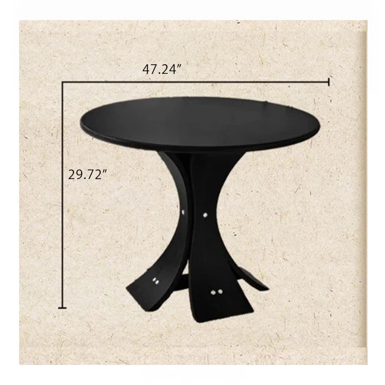 Stylish Round Ash Wood Dining Table with Unique Base Design for Modern Homes hsysg-4981