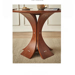 Stylish Round Ash Wood Dining Table with Unique Base Design for Modern Homes hsysg-4981
