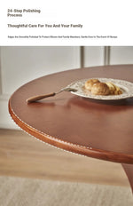 Stylish Round Ash Wood Dining Table with Unique Base Design for Modern Homes hsysg-4981