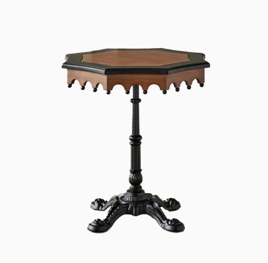 Elegant Ash Wood Table with Intricate Detailing for Living Room or Study hsysg-4982