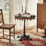 Elegant Ash Wood Table with Intricate Detailing for Living Room or Study hsysg-4982