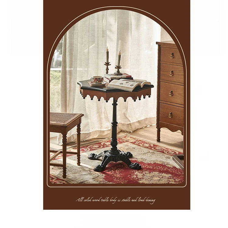 Elegant Ash Wood Table with Intricate Detailing for Living Room or Study hsysg-4982
