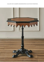 Elegant Ash Wood Table with Intricate Detailing for Living Room or Study hsysg-4982