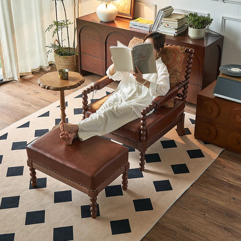 Stylish Ash Wood Chair with PU Leather and Cotton-Ramie Cushion - Perfect for Modern Living Spaces hsysg-4983