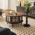 Stylish Ash Wood and Glass Coffee Table with Elegant Design for Modern Living Rooms hsysg-4984