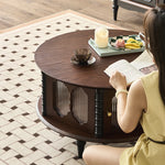 Stylish Ash Wood and Glass Coffee Table with Elegant Design for Modern Living Rooms hsysg-4984