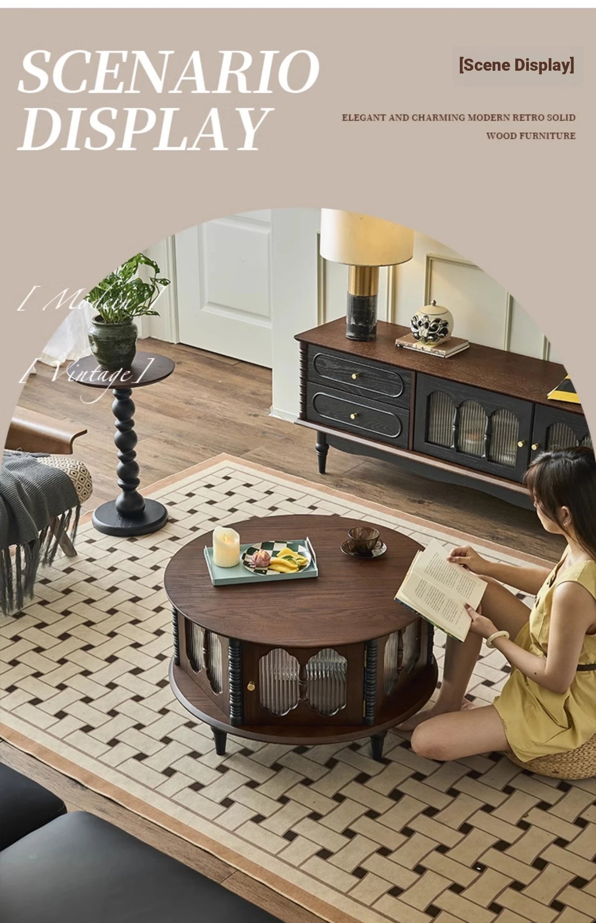 Stylish Ash Wood and Glass Coffee Table with Elegant Design for Modern Living Rooms hsysg-4984