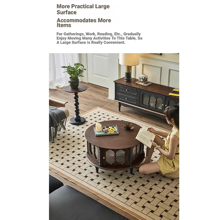 Stylish Ash Wood and Glass Coffee Table with Elegant Design for Modern Living Rooms hsysg-4984