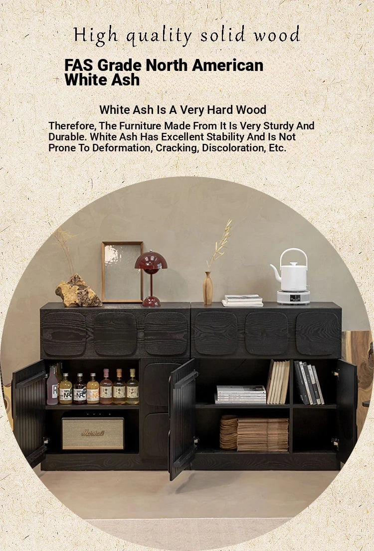 Stylish Ash Wood Multi-layer Cabinet for Modern Home Decor hsysg-4985