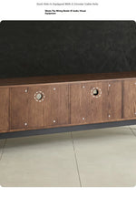 Elegant Ash Wood TV Cabinet with Glass Doors and Multi-Layer Design - Stylish Storage for Living Room hsysg-4989