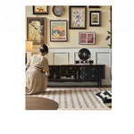 Elegant Ash Wood TV Cabinet with Glass Doors and Multi-Layer Design - Stylish Storage for Living Room hsysg-4989