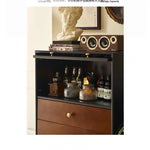 Chic Ash Wood Cabinet with Glass Display and Elegant Storage Drawers – Stylish Multi-layer Board Furniture for Your Home hsysg-4990