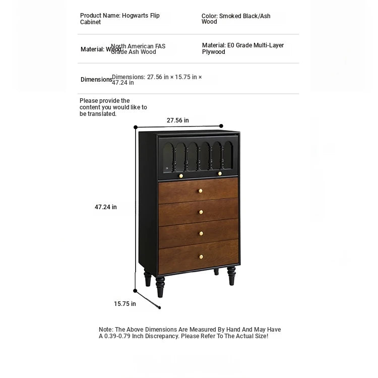 Chic Ash Wood Cabinet with Glass Display and Elegant Storage Drawers – Stylish Multi-layer Board Furniture for Your Home hsysg-4990