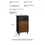 Chic Ash Wood Cabinet with Glass Display and Elegant Storage Drawers – Stylish Multi-layer Board Furniture for Your Home hsysg-4990
