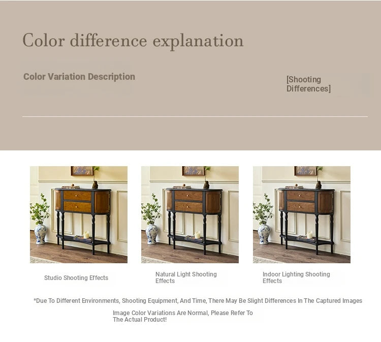 Elegant Ash Wood Multi-Layer Board Cabinet with Two Drawers and Vintage Charm hsysg-4991