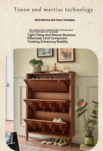 Stylish Ash Wood Multi-Layer Cabinet with Elegant Checkerboard Design - Perfect Storage Solution for Modern Homes hsysg-4992