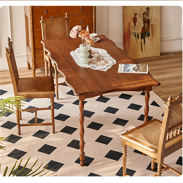 Stylish Ash Wood Dining Table - Elegant Design for Cozy Homes hsysg-4993
