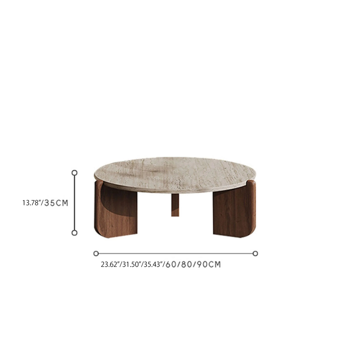 Modern Oak Wood Stone Tea Table: Elevate Your Living Room Décor hty-2058