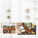 Brown Ash Wood and Rattan Cabinet - Sleek and Stylish Storage Solution htzm-1510